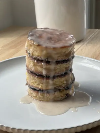 Snickerdoodle Cottage Cheese Pancakes