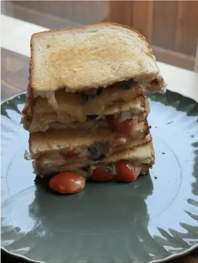 Sheet Pan Tomato Basil Grilled Cheese
