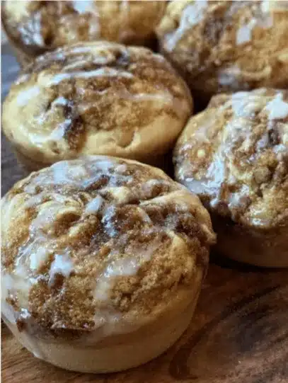 One Bowl Cinnamon Swirl Pancake Muffins