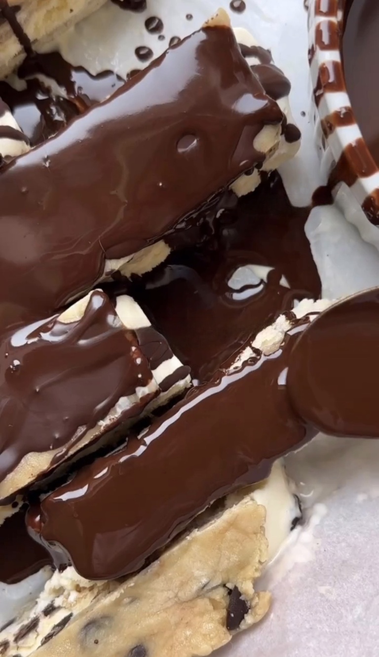 Cookie Dough Ice Cream Bars