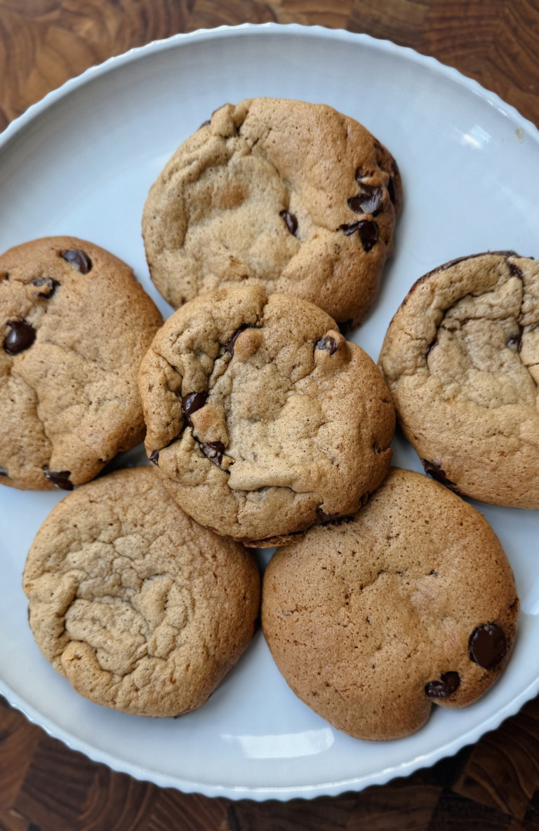 Chewy Chocolate Chip Tahini Cookies
