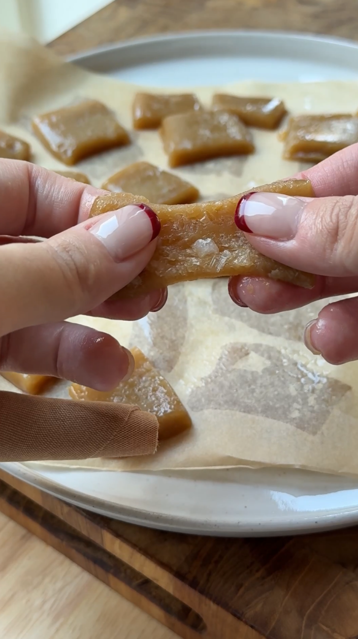 Salted Maple Caramels