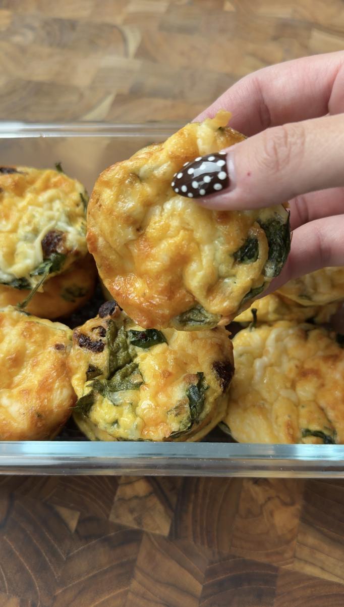 Spinach and Sun Dried Tomato Egg Muffins