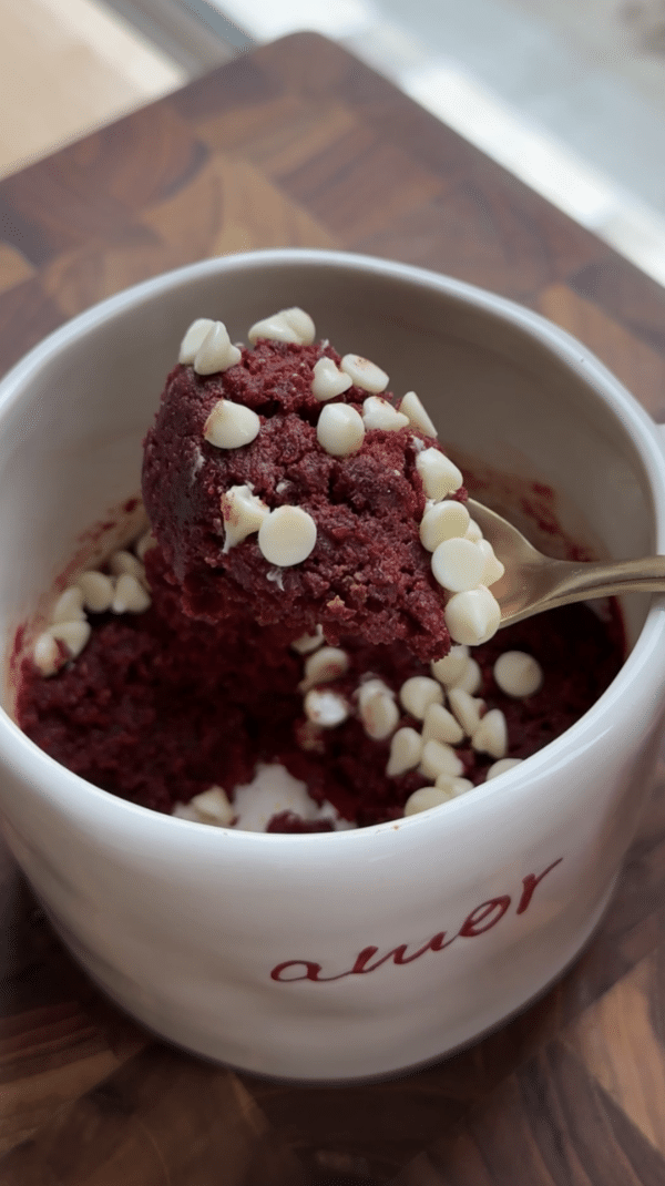 Easy Red Velvet Mug Cookie Recipe