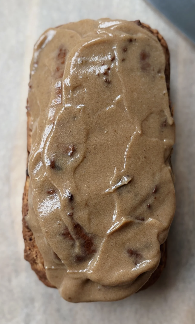 Salted Caramel Cottage Cheese Banana Bread