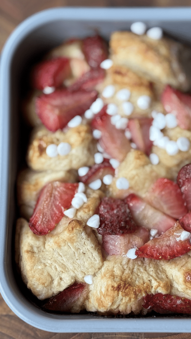 Lazy Strawberry Shortcake Bake