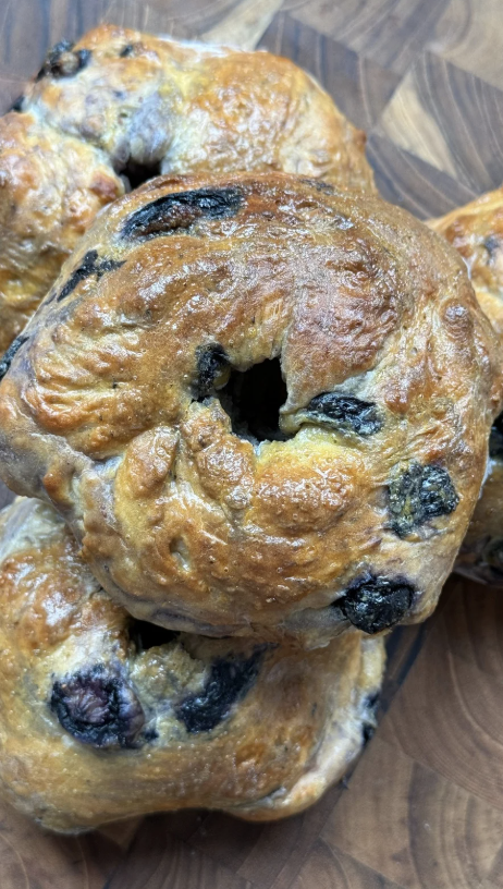 Blueberry Cottage Cheese Bagels