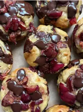 Cherry Chocolate Chip Protein Muffins