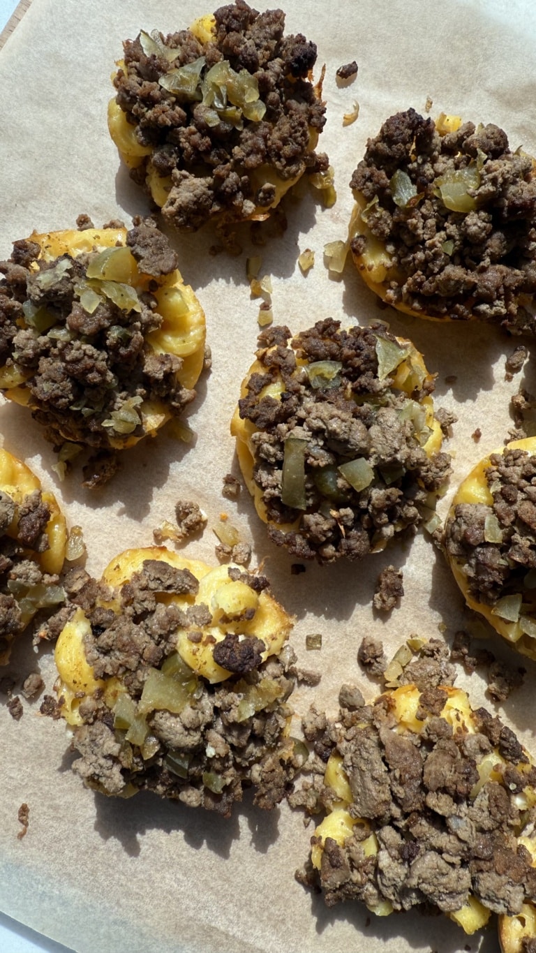 High-Protein Cheeseburger Mac Cups