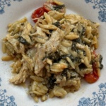 Creamy Pesto Chicken Orzo Bake