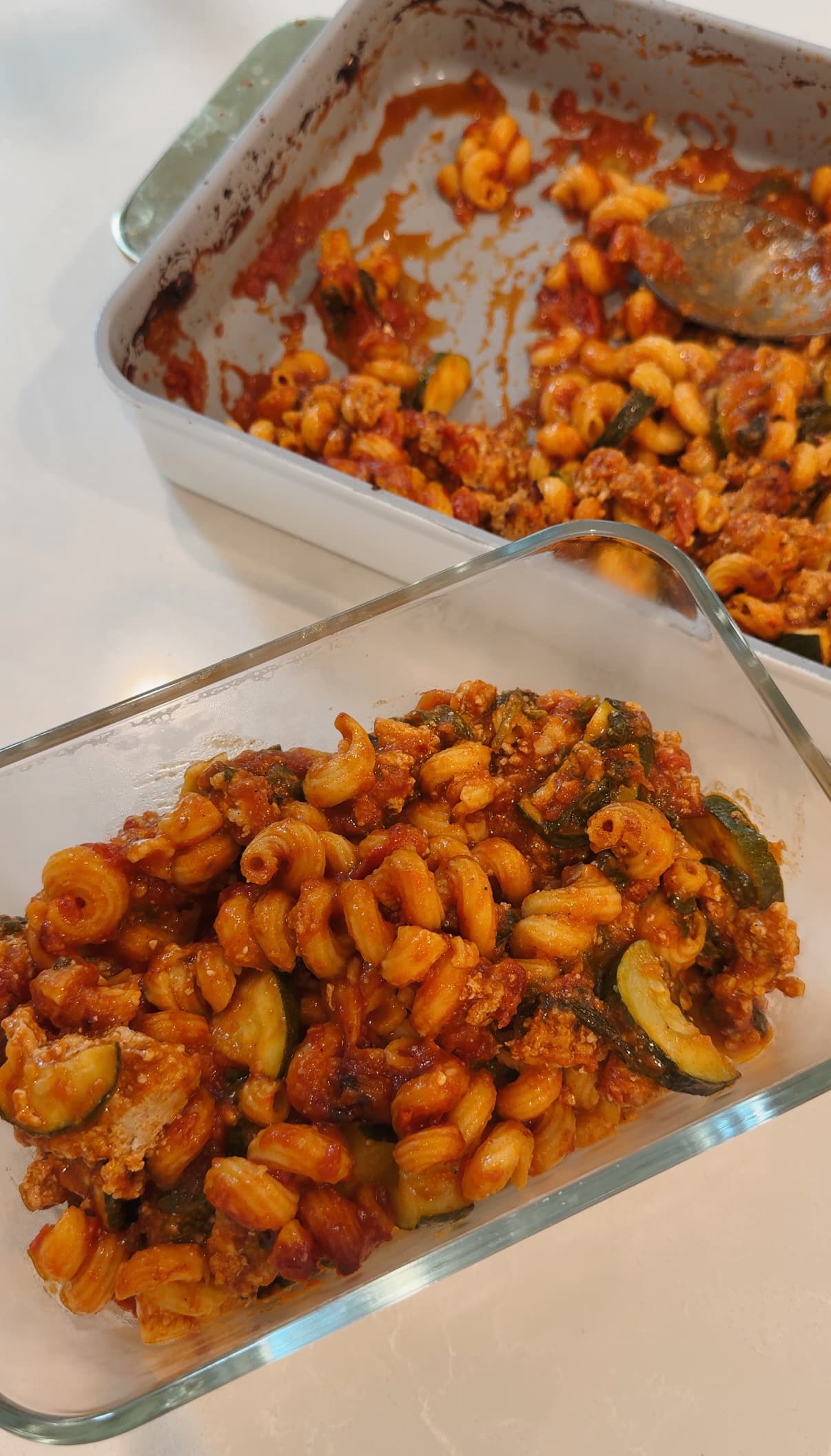 Dump-and-Bake Creamy Turkey Veggie Pasta