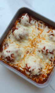 Baked Chicken Parmesan Meatballs