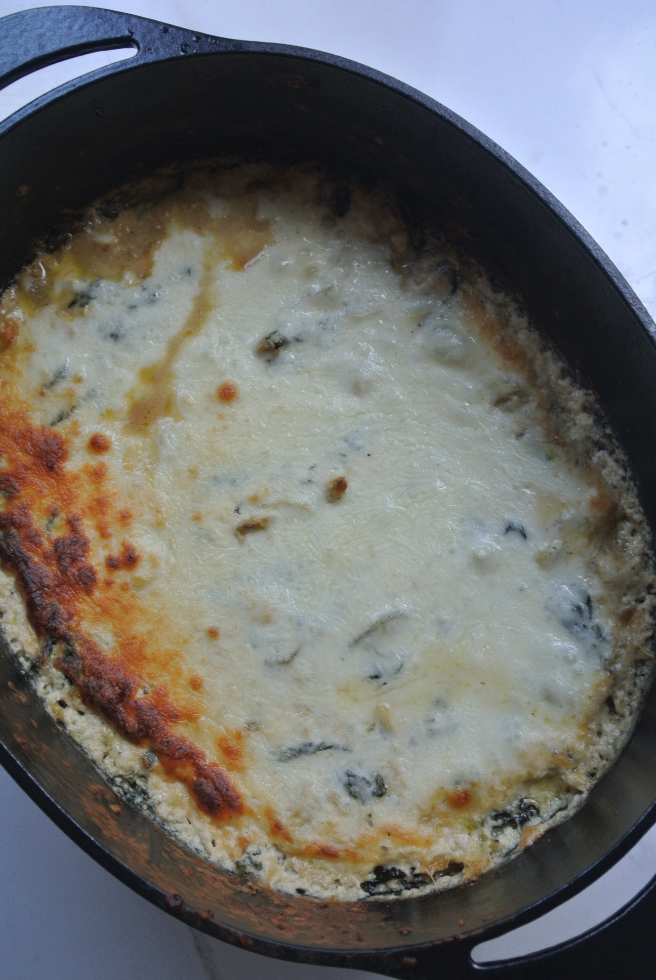 Cast Iron Spinach & Artichoke Dip