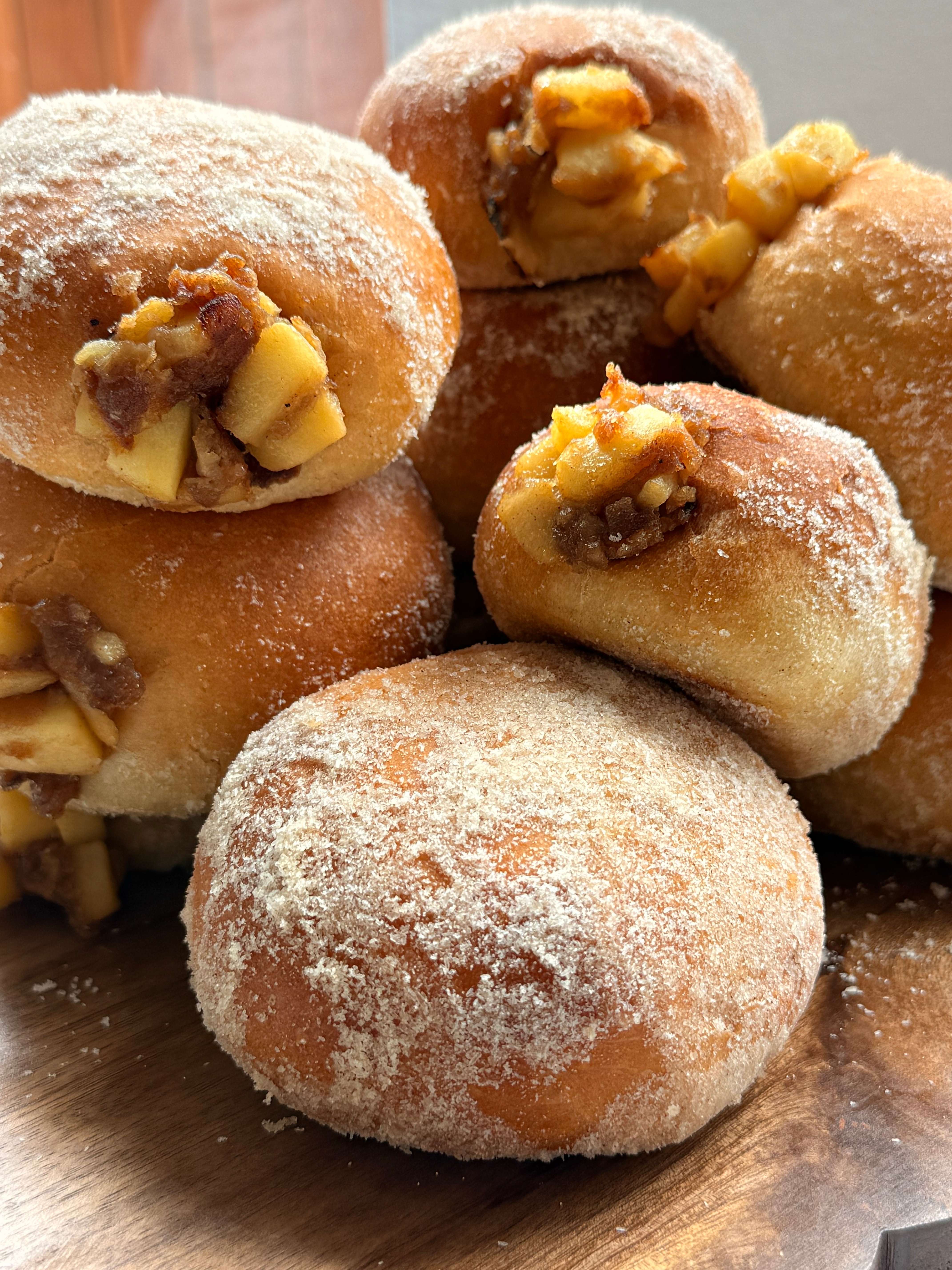 Apple Pie Protein Donuts