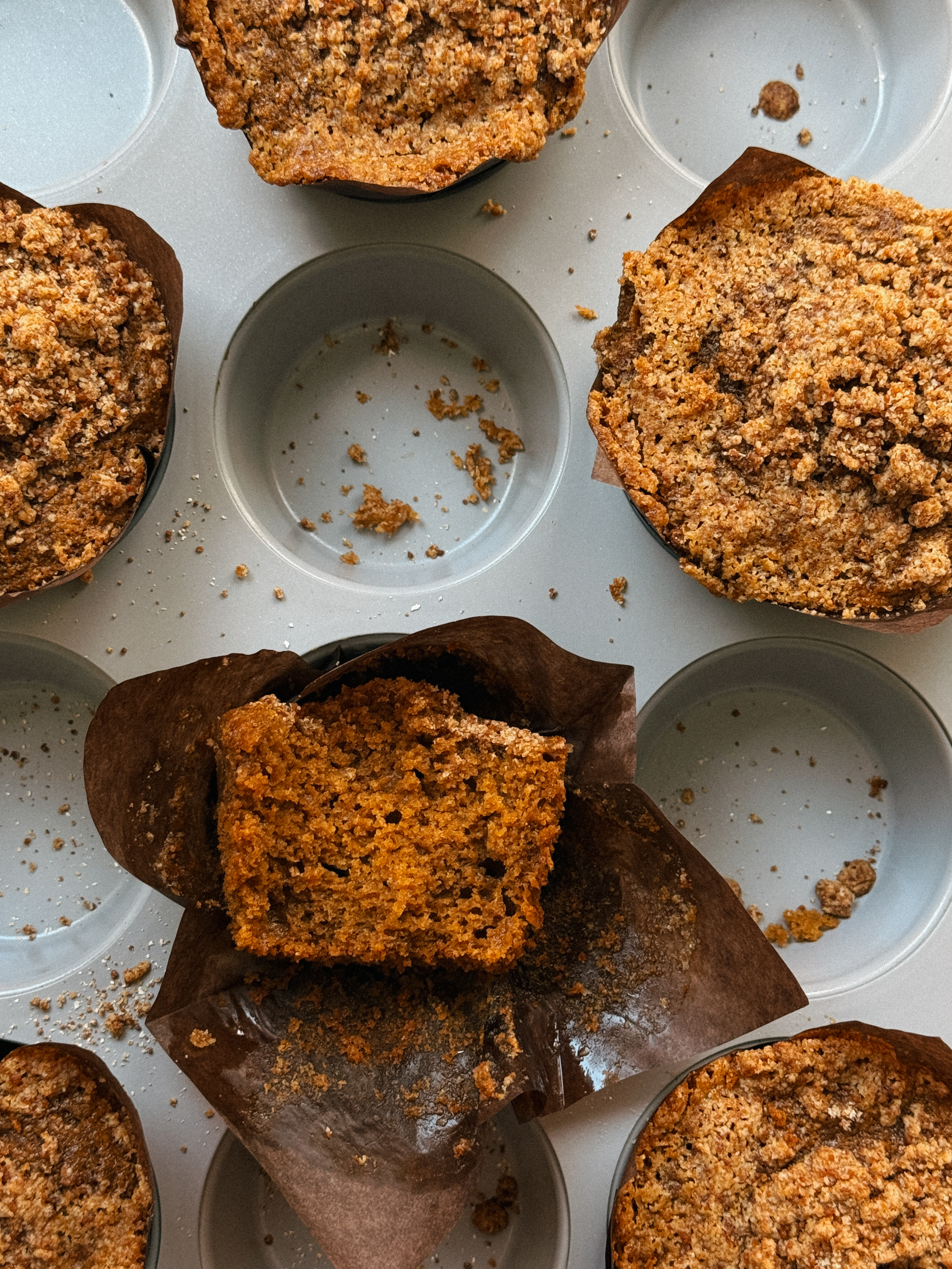 Maple Gingerbread Coffee Cake Muffins