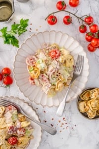 Grinder Pasta Salad with Crispy Air Fryer Tortellini