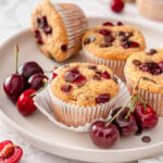Cherry Chocolate Chip Protein Muffins