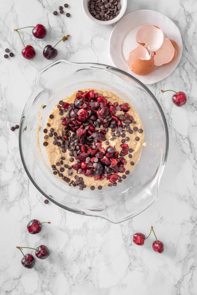 Cherry Chocolate Chip Protein Muffins