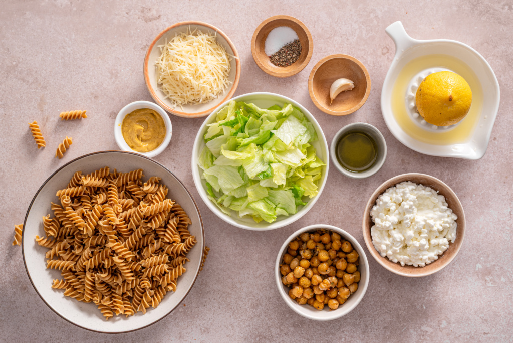 Cottage Cheese Caesar Pasta Salad