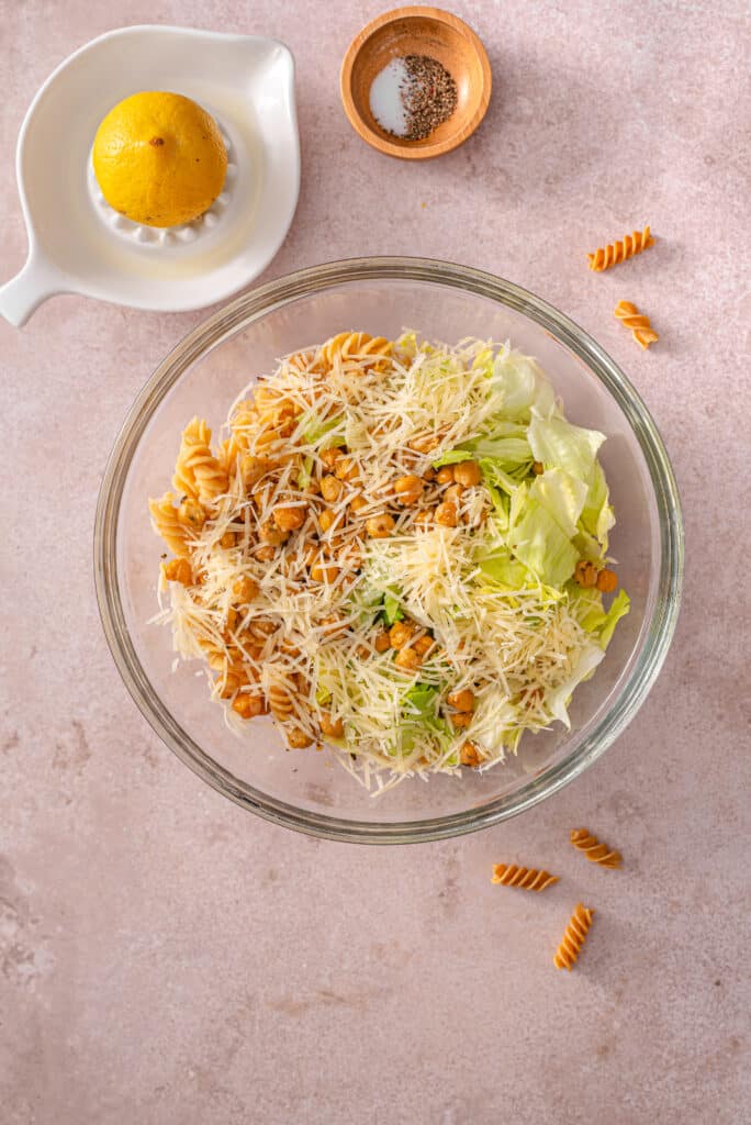 Cottage Cheese Caesar Pasta Salad