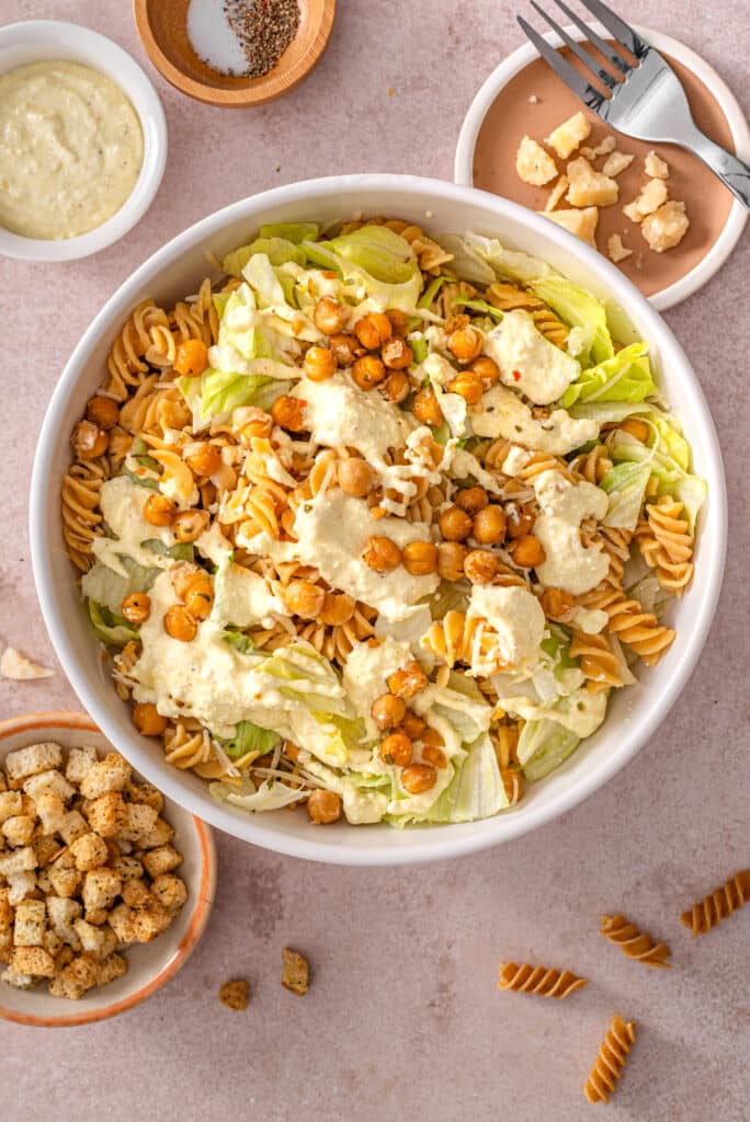 Cottage Cheese Caesar Pasta Salad