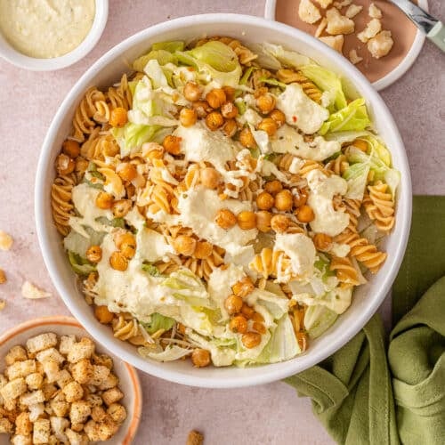 Cottage Cheese Caesar Pasta Salad