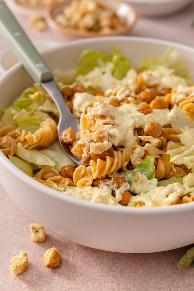 Cottage Cheese Caesar Pasta Salad