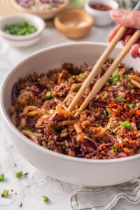 Egg Roll In A Bowl With Noodles