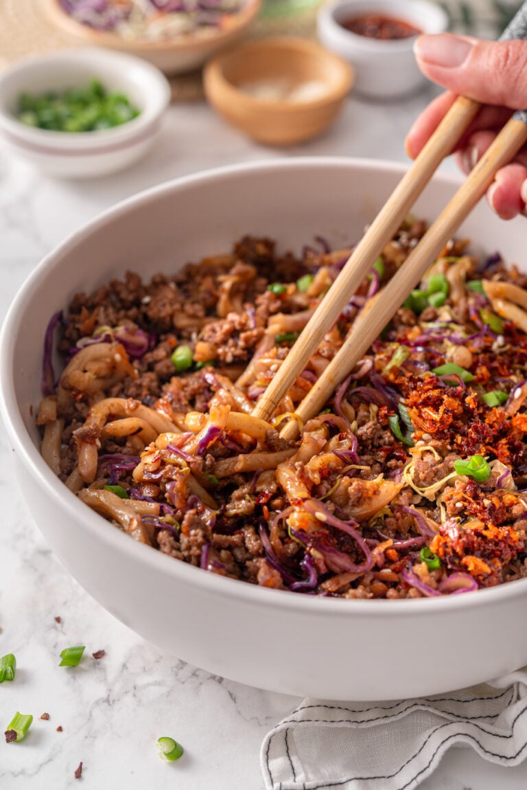 Egg Roll In A Bowl With Noodles