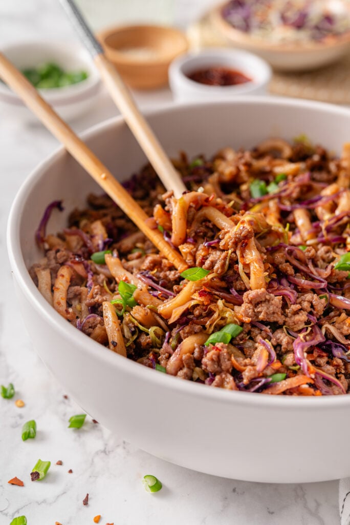 Egg Roll In A Bowl With Noodles