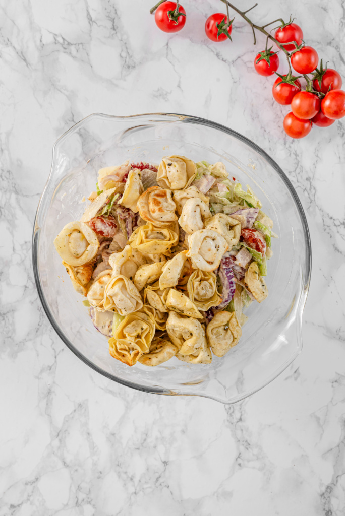 Grinder Pasta Salad with Crispy Air Fryer Tortellini