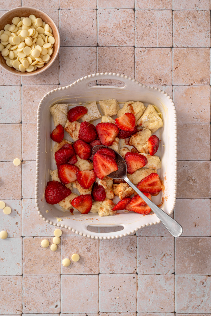 Lazy Strawberry Shortcake Bake