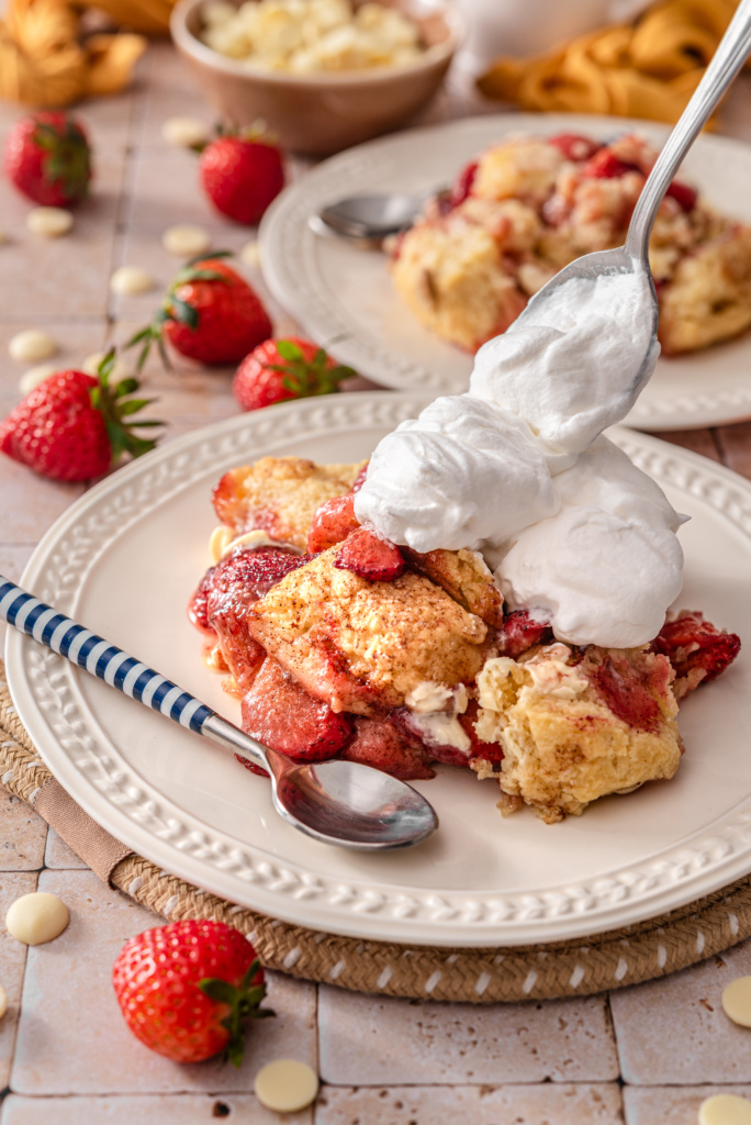 Lazy Strawberry Shortcake Bake