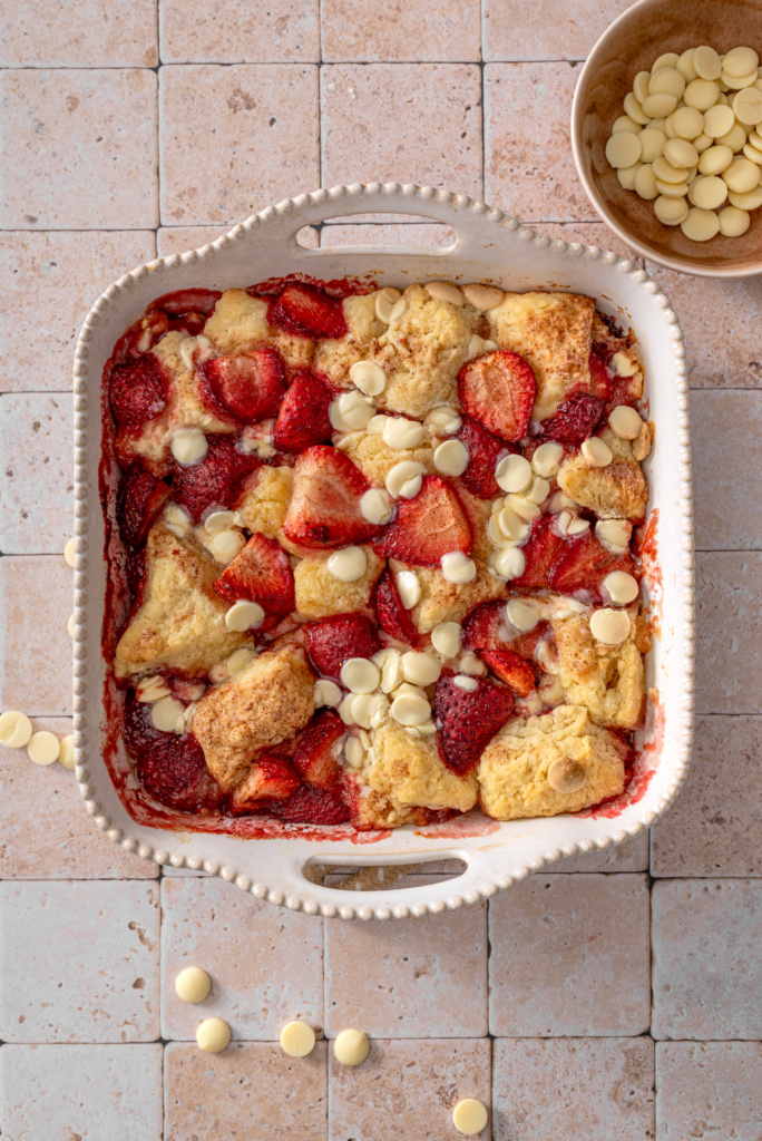 Lazy Strawberry Shortcake Bake