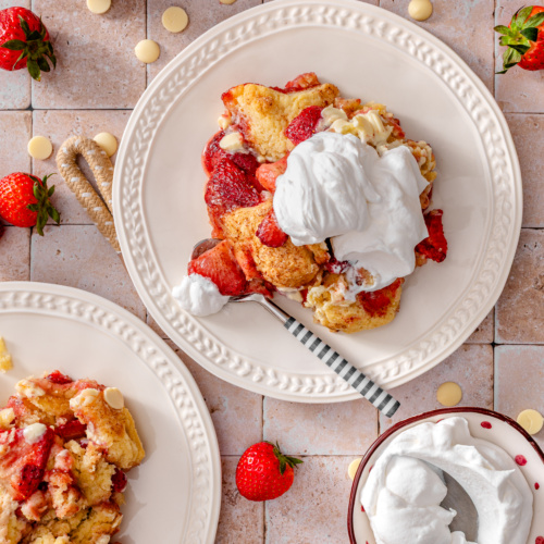 Lazy Strawberry Shortcake Bake