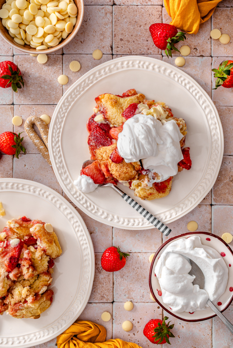 Lazy Strawberry Shortcake Bake