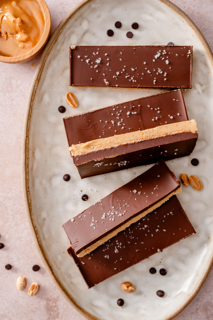 Peanut Butter Cup Protein Bars top
