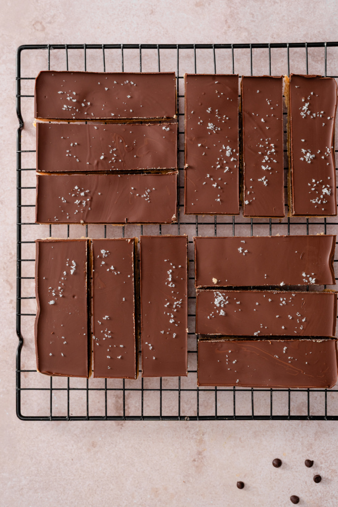 Peanut Butter Cup Protein Bars top
