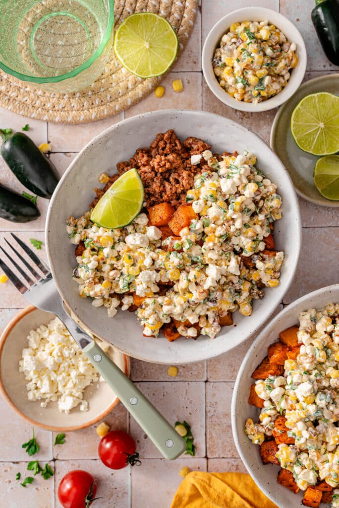 Street Corn Beef Bowls (Easy Taco Beef Bowl Recipe)