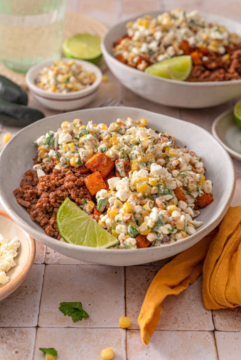 Street Corn Beef Bowls (Easy Taco Beef Bowl Recipe)