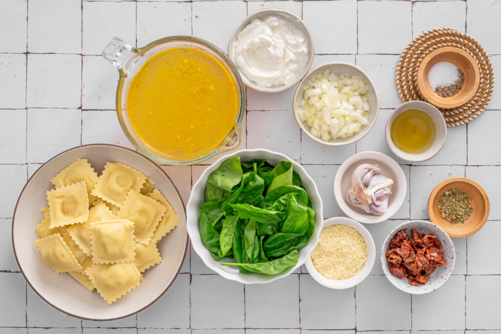 Creamy Tuscan Ravioli Soup