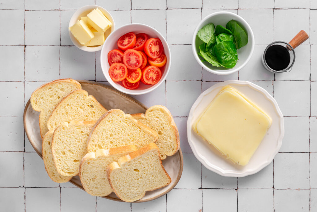 Sheet Pan Tomato Basil Grilled Cheese