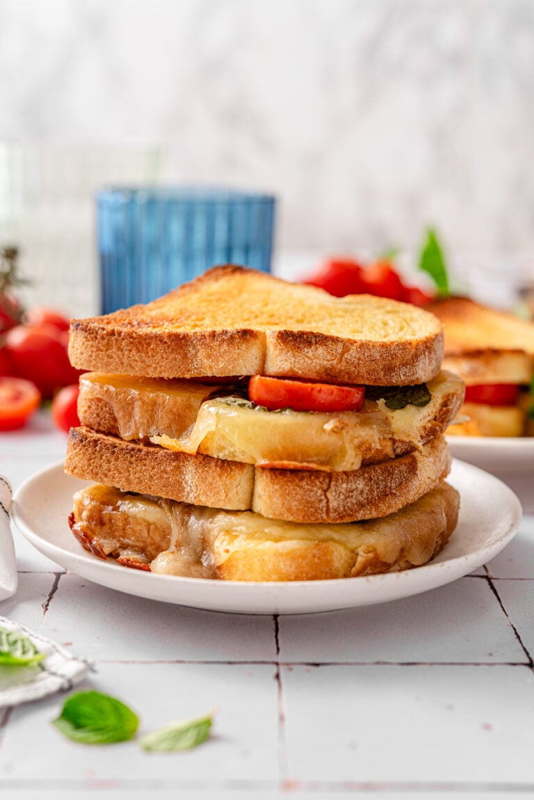 Sheet Pan Tomato Basil Grilled Cheese