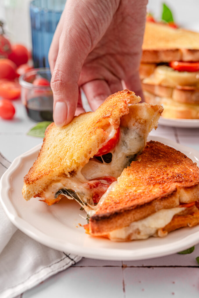 Sheet Pan Tomato Basil Grilled Cheese