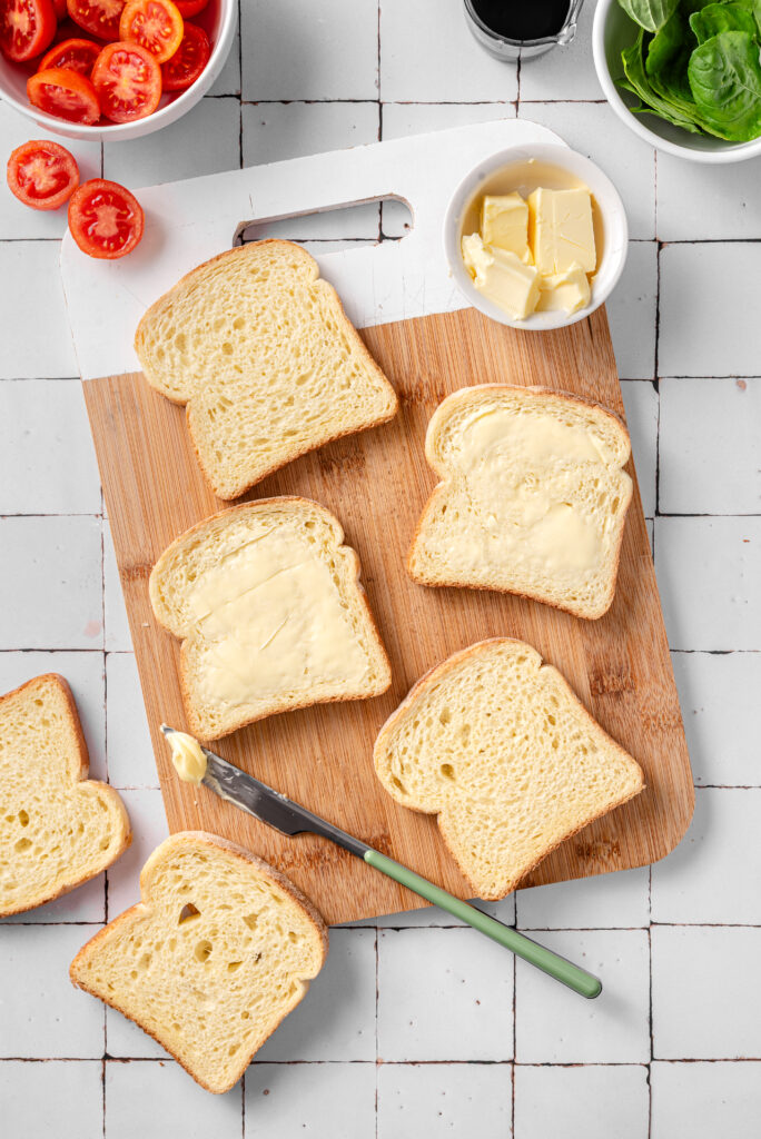 Sheet Pan Tomato Basil Grilled Cheese