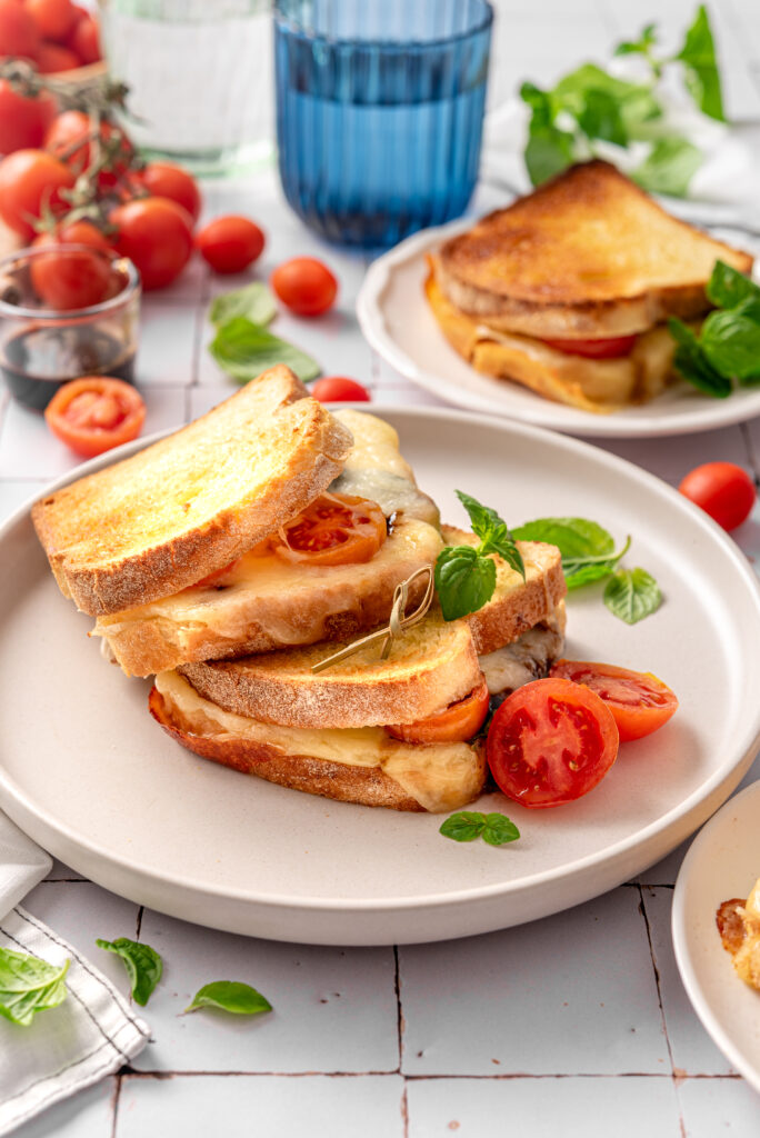 Sheet Pan Tomato Basil Grilled Cheese