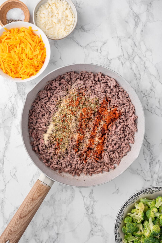 Beef and Broccoli Pasta Bake Prep .jpg