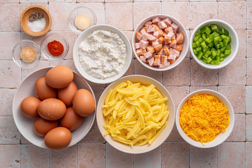Maple Sausage Egg Bake Prep